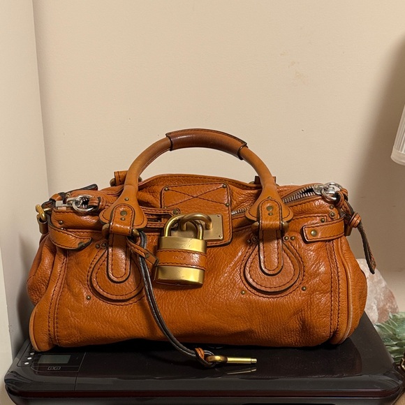 Chloe Paddington Orange Leather Handbag - Picture 1 of 5
